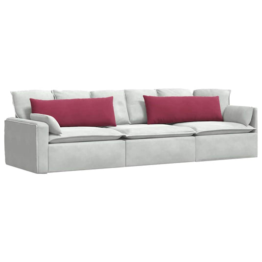 Vidaxl sofa kussens 2 stuks wijnrood 120 x 40 cm cordstof