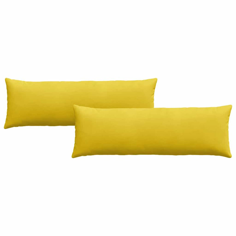Afbeelding laden in galerijviewer, Vidaxl sofa kussens 2 stuks geel 120 x 40 cm cordstof
