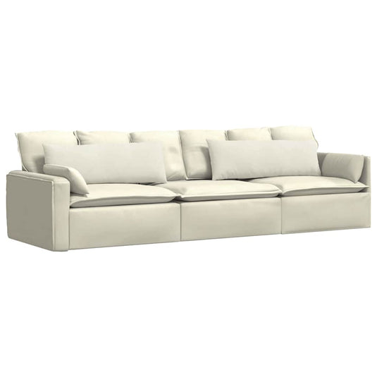Vidaxl sofa kussens 2 stuks crème 120 x 40 cm cordstof