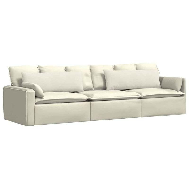 Chargez l'image dans la visionneuse de la galerie, Vidaxl sofa kussens 2 stuks crème 120 x 40 cm cordstof
