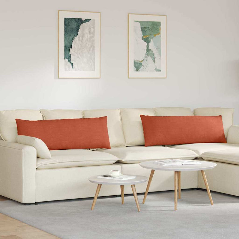 Chargez l'image dans la visionneuse de la galerie, Vidaxl sofa kussens 2 stuks rood-oranje 120 x 40 cm cordstof
