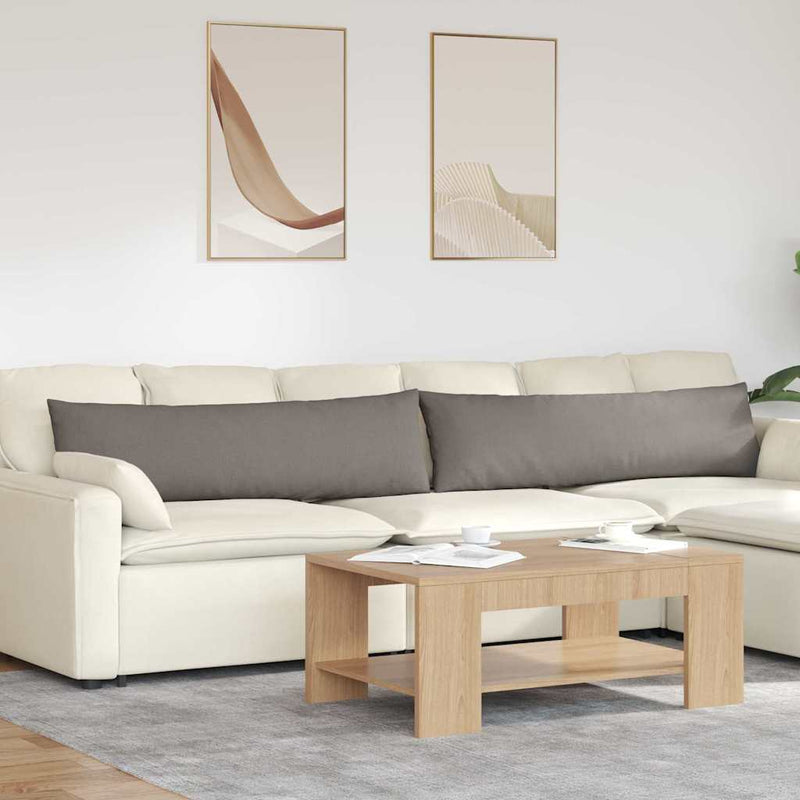 Chargez l'image dans la visionneuse de la galerie, Vidaxl sofa kussens 2 stuks taupe 145 x 40 cm stof
