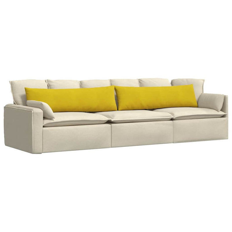 Afbeelding laden in galerijviewer, Vidaxl sofa kussens 2 stuks geel 145 x 40 cm cordstof
