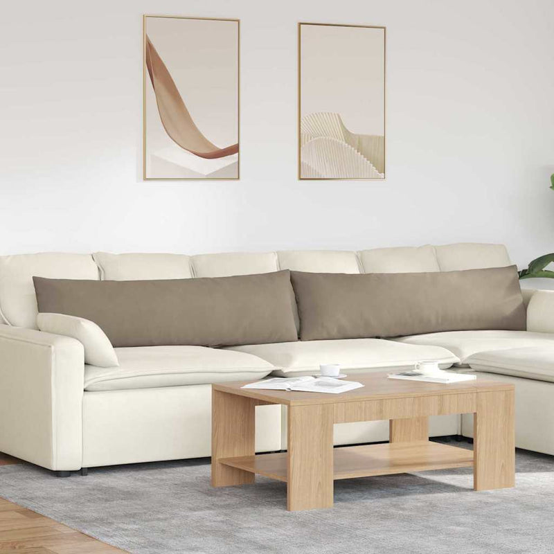 Chargez l'image dans la visionneuse de la galerie, Vidaxl sofa kussens 2 stuks taupe 145 x 40 cm stof
