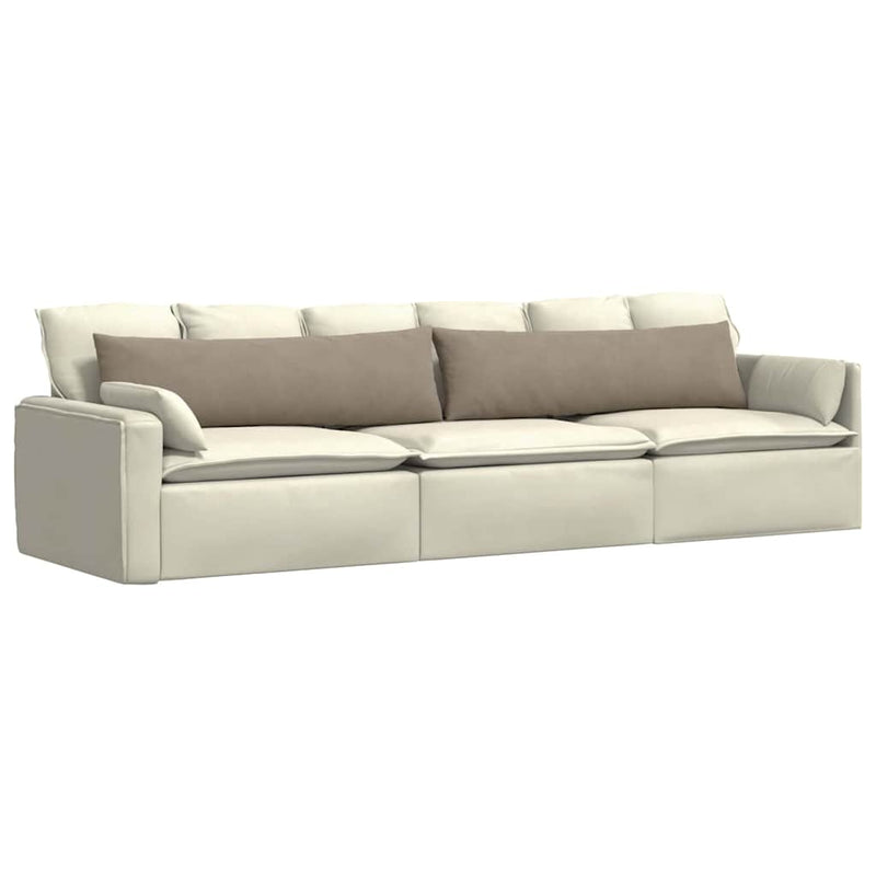 Chargez l'image dans la visionneuse de la galerie, Vidaxl sofa kussens 2 stuks taupe 145 x 40 cm stof
