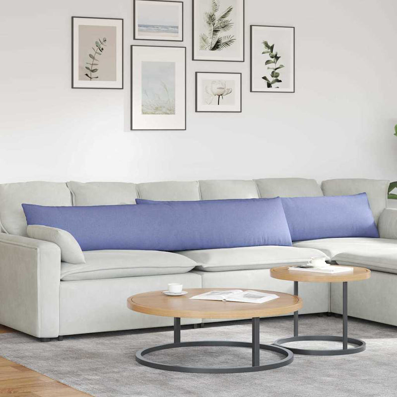 Afbeelding laden in galerijviewer, Vidaxl sofa kussens 2 pcs jeans blauw 200 x 40 cm stof
