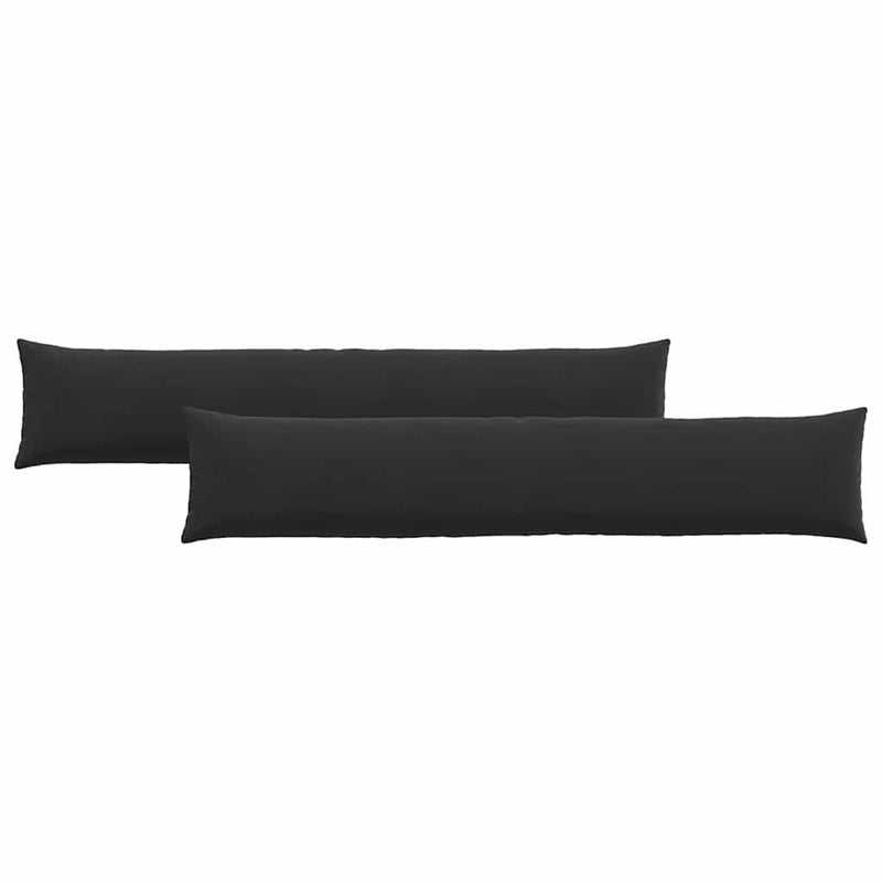 Afbeelding laden in galerijviewer, Vidaxl sofa kussens 2 stuks zwart 200 x 40 cm cordstof
