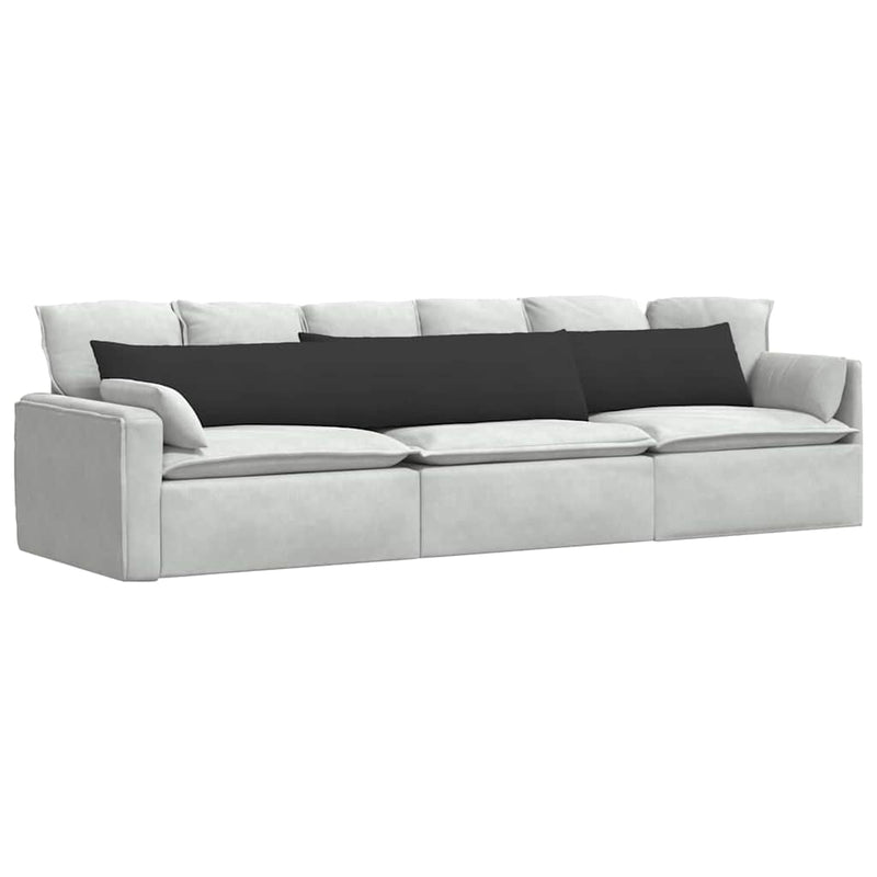 Afbeelding laden in galerijviewer, Vidaxl sofa kussens 2 stuks zwart 200 x 40 cm stof
