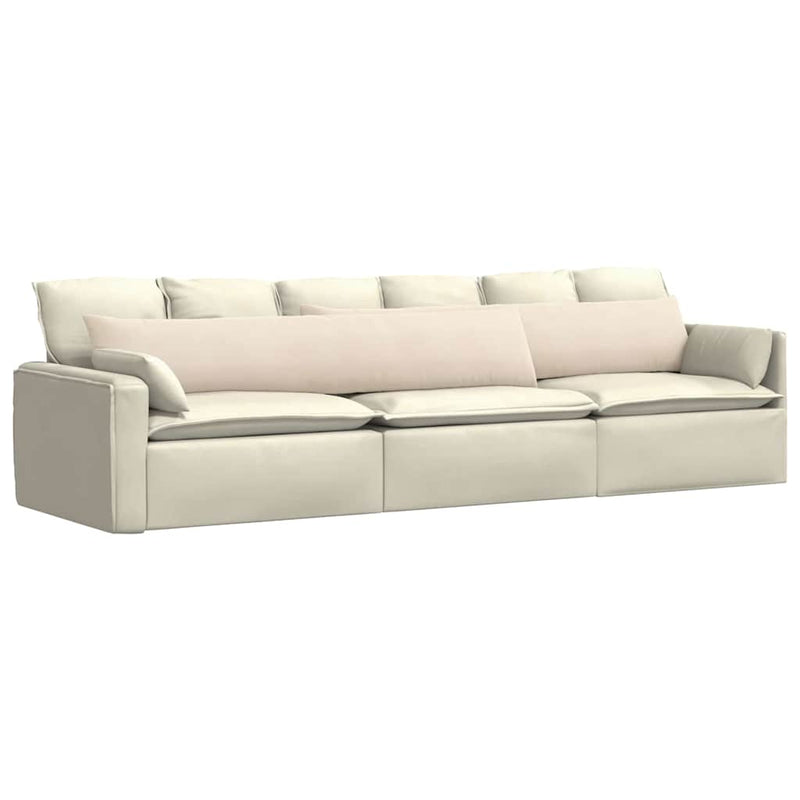 Chargez l'image dans la visionneuse de la galerie, Vidaxl sofa kussens 2 stuks beige 200 x 40 cm stof
