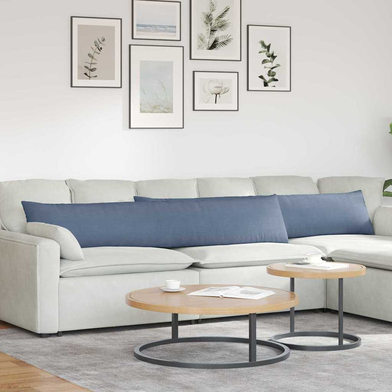 Chargez l'image dans la visionneuse de la galerie, Vidaxl sofa kussens 2 stuks blauw 200 x 40 cm cordstof
