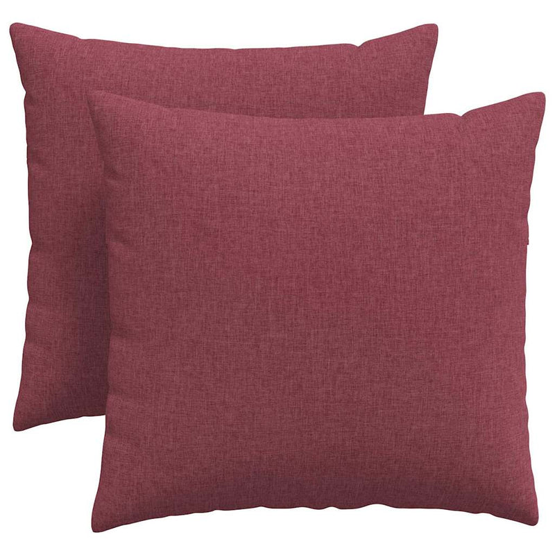 Chargez l'image dans la visionneuse de la galerie, Vidaxl sofa kussens 2 pcs wijnrood 45 x 45 cm stof
