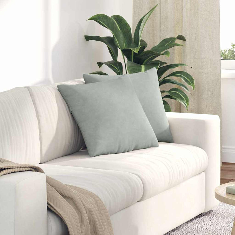 Afbeelding laden in galerijviewer, Vidaxl sofa kussens 2 stuks lichtgrijs 45 x 45 cm cordstof
