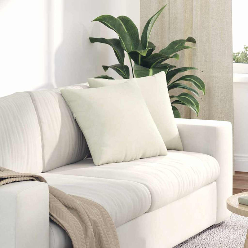 Chargez l'image dans la visionneuse de la galerie, Vidaxl sofa kussens 2 stuks crème 45 x 45 cm cordstof
