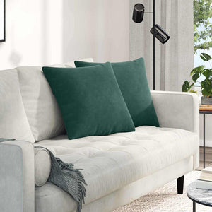 Vidaxl sofa kussens 2 stuks donkergroen 50 x 50 cm cordstof