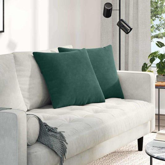 Vidaxl sofa kussens 2 stuks donkergroen 50 x 50 cm cordstof
