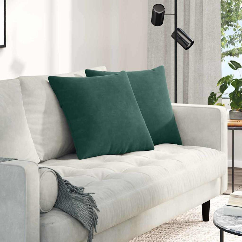 ギャラリービューアに画像をロードする, Vidaxl sofa kussens 2 stuks donkergroen 50 x 50 cm cordstof
