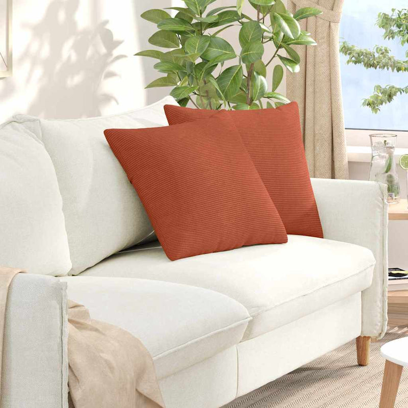 Chargez l'image dans la visionneuse de la galerie, Vidaxl sofa kussens 2 stuks rood-oranje 50 x 50 cm cordstof
