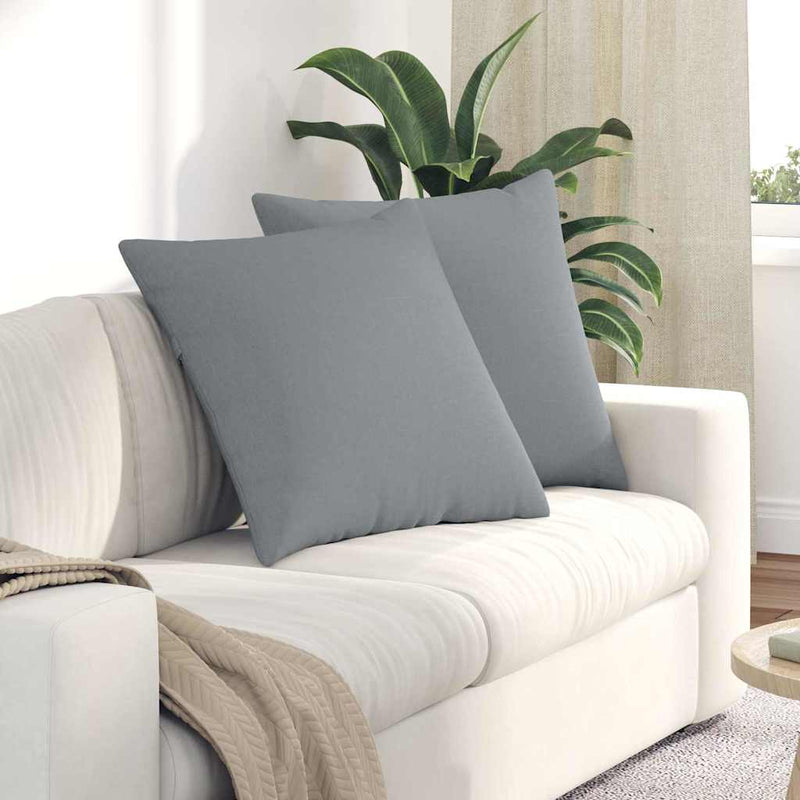 Chargez l'image dans la visionneuse de la galerie, Vidaxl sofa kussens 2 pcs lichtgrijs 60 x 60 cm stof

