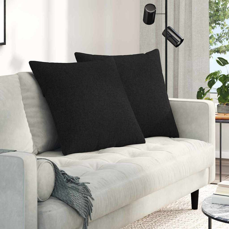 ギャラリービューアに画像をロードする, Vidaxl sofa kussens 2 pcs zwart 60 x 60 cm stof
