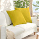 Vidaxl sofa kussens 2 stuks geel 60 x 60 cm cordstof