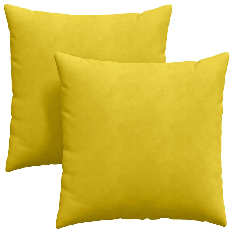 Chargez l'image dans la visionneuse de la galerie, Vidaxl sofa kussens 2 stuks geel 60 x 60 cm cordstof
