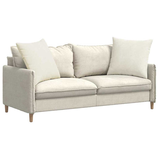Vidaxl sofa kussens 2 stuks crème 80 x 80 cm cordstof