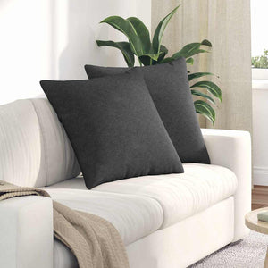 Vidaxl sofa kussens 2 stuks donkergrijs 80 x 80 cm cordstof