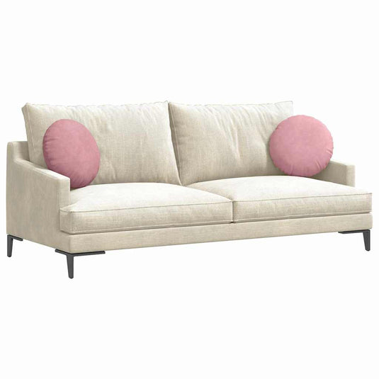 Vidaxl zitkussens 2 stuks roze ø 40 x 13 cm fluweel