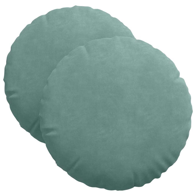 ギャラリービューアに画像をロードする, Vidaxl zitkussens 2 stuks zeegroen ø 40 x 13 cm fluweel
