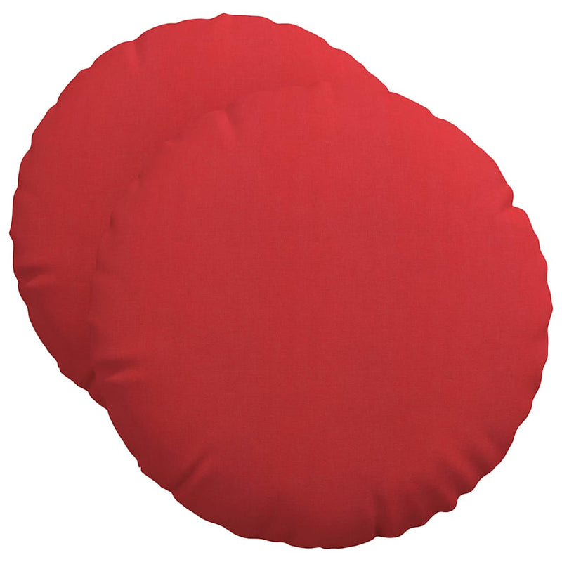 ギャラリービューアに画像をロードする, Vidaxl zitkussens 2 pcs rood ø50 x 19 cm stof
