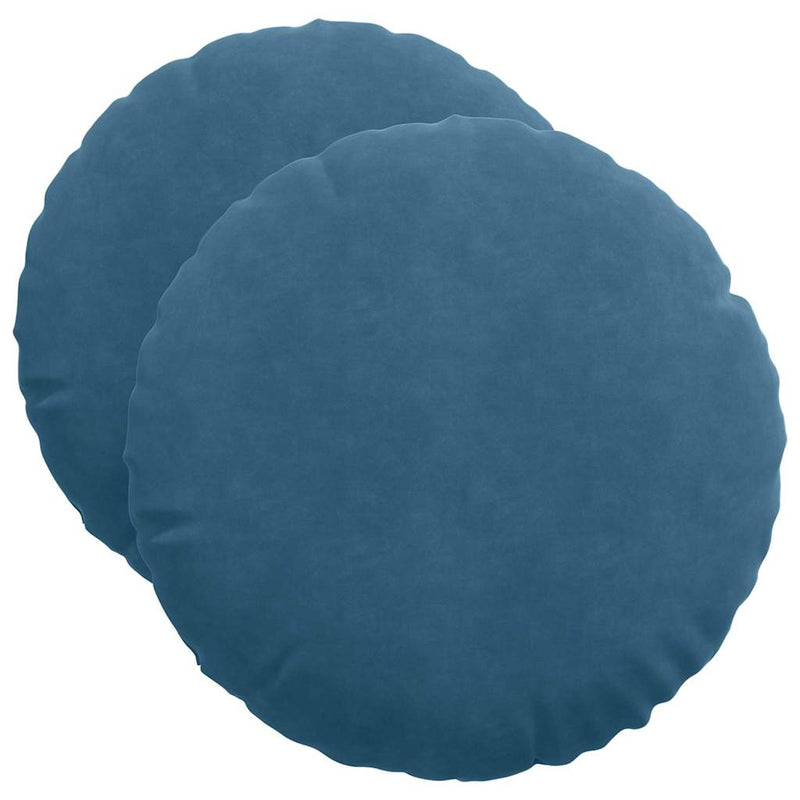 ギャラリービューアに画像をロードする, Vidaxl zitkussens 2 stuks blauw ø 40 x 13 cm fluweel
