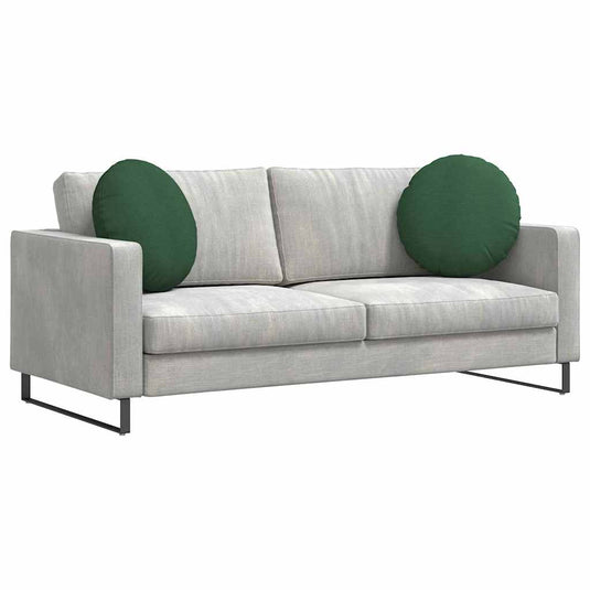 Vidaxl zitkussens 2 pcs donkergroen ø 50 cm katoen stof