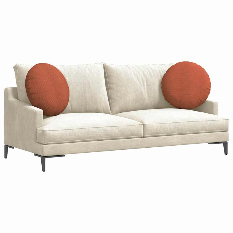 Afbeelding laden in galerijviewer, Vidaxl zitkussens 2 pcs rood-oranje ø 50 cm katoen stof
