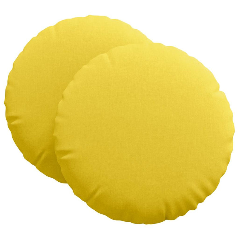 Afbeelding laden in galerijviewer, Vidaxl zitkussens 2 pcs lichtgeel ø60 x 21 cm stof
