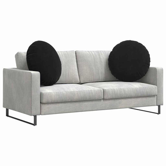 Vidaxl zitkussens 2 stuks zwart ø 40 x 13 cm fluweel