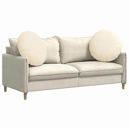 Vidaxl zitkussens 2 pcs crème ø 80 cm katoen stof