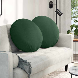 Vidaxl zitkussens 2 pcs donkergroen ø 80 cm katoen stof
