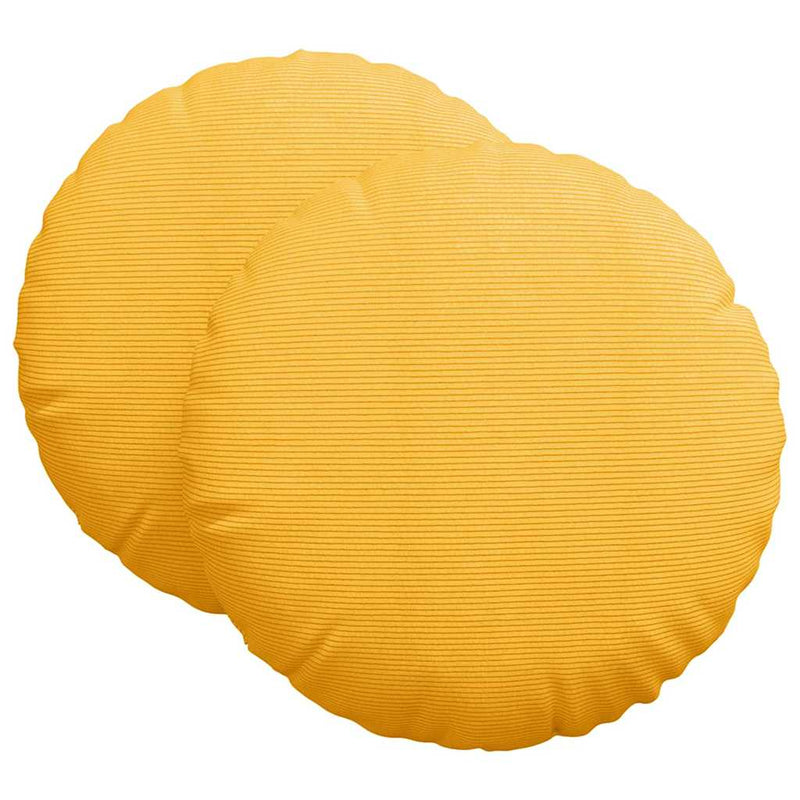 Afbeelding laden in galerijviewer, Vidaxl zitkussens 2 pcs lichtgeel ø 80 cm katoen stof
