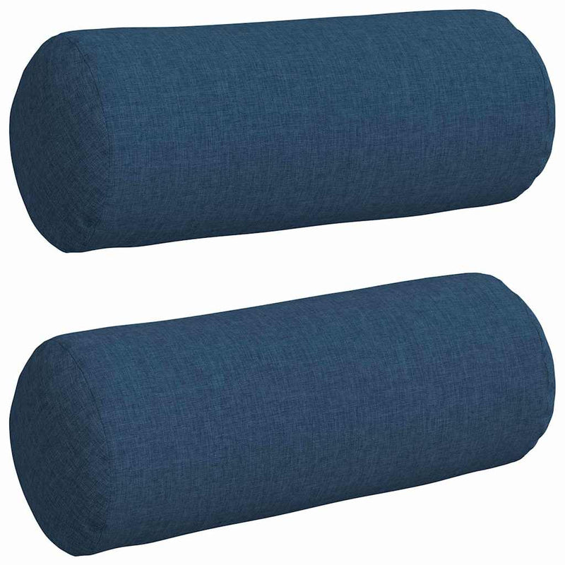ギャラリービューアに画像をロードする, Vidaxl bolster kussens 2 stuks blauw ø 15 x 40 cm stof
