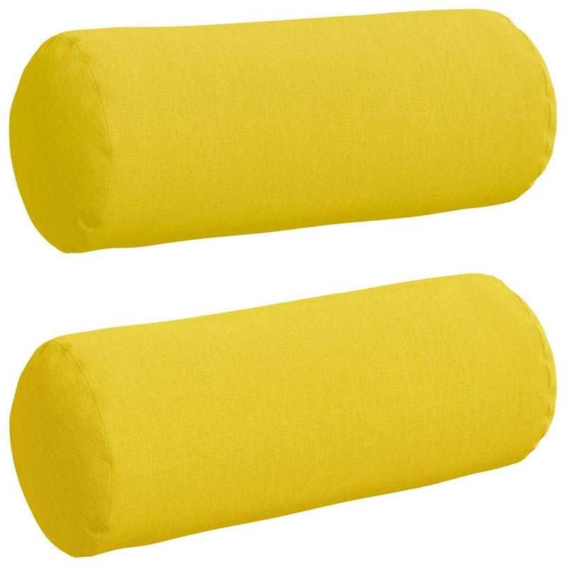 ギャラリービューアに画像をロードする, Vidaxl bolster kussens 2 stuks lichtgeel ø 15 x 40 cm stof

