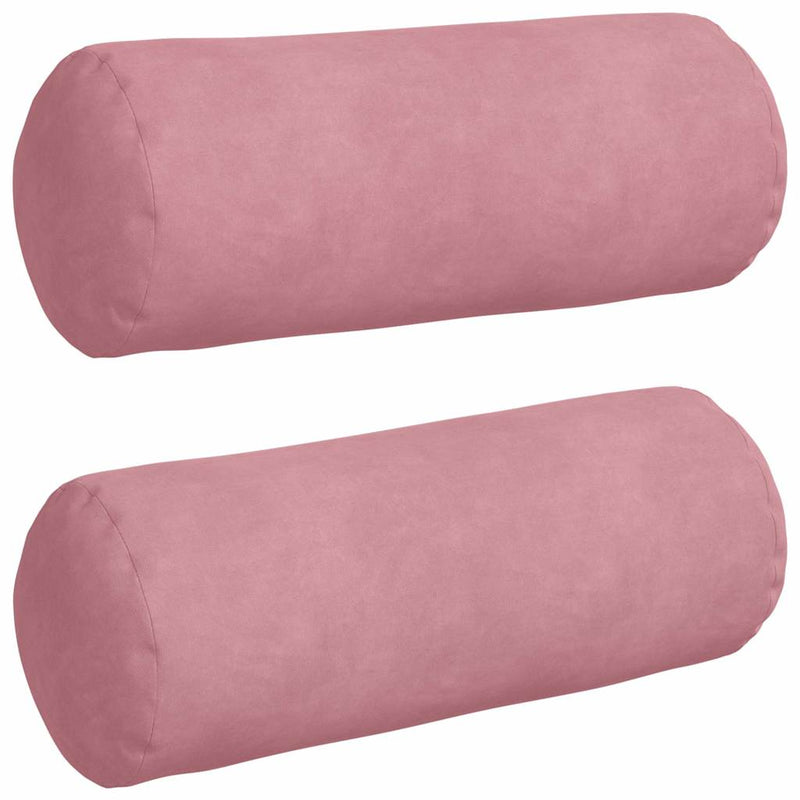 Chargez l'image dans la visionneuse de la galerie, Vidaxl bolster kussens 2 stuks roze ø 15 x 40 cm cordstof
