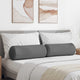 Vidaxl bolster kussens 2 stuks donkergrijs ø 25 x 70 cm stof