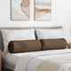 Vidaxl bolster kussens 2 stuks bruin ø 25 x 70 cm stof
