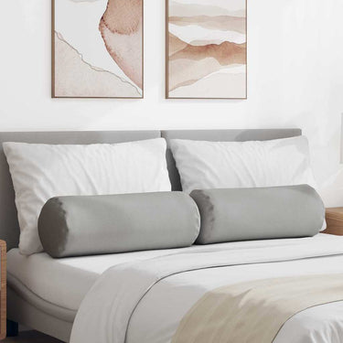 Vidaxl bolster kussens 2 stuks wolkengrijs ø 25 x 70 cm stof