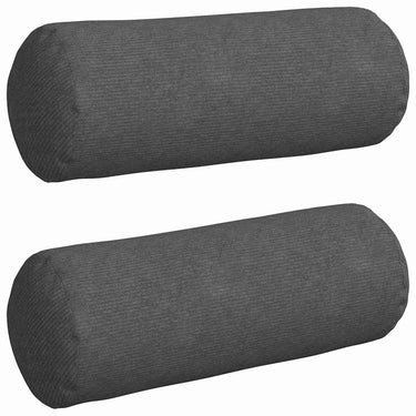 Vidaxl bolster kussens 2 stuks donkergrijs ø 25 x 70 cm cordstof