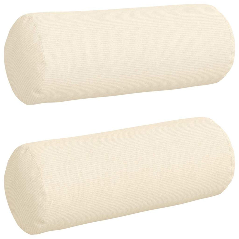 ギャラリービューアに画像をロードする, Vidaxl bolster kussens 2 stuks crème ø 25 x 70 cm cordstof
