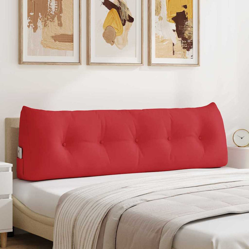 Afbeelding laden in galerijviewer, Vidaxl rugkussen rood 160 x 24 x 50 cm stof

