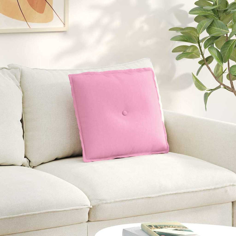 Afbeelding laden in galerijviewer, Vidaxl rugkussen roze 50 x 19 x 45 cm stof

