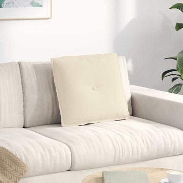 Vidaxl rugkussen beige 50 x 45 cm microvezel stof