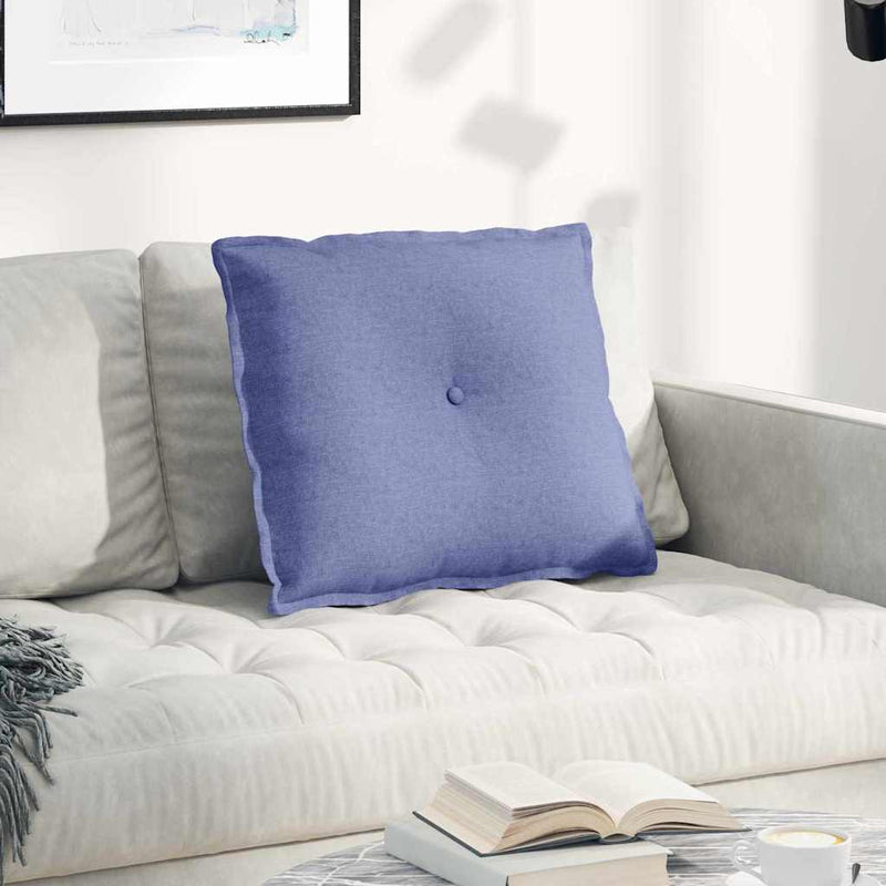 Afbeelding laden in galerijviewer, Vidaxl rugkussen jeans blauw 60 x 19 x 50 cm stof
